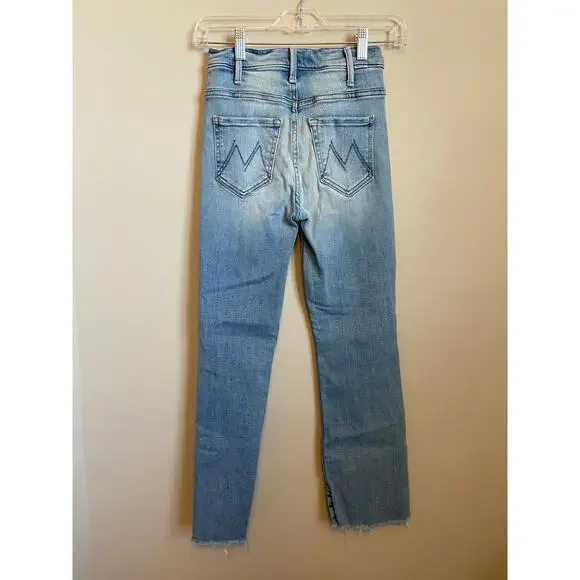Mother The Hustler Ankle Fray Au Revoir Jeans Size 24 - Picture 6 of 7